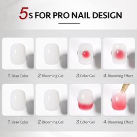 GAOY GAOY Nail Blooming Gel, 16ml Clear Blooming Gel Nail Polish, Spreading Effects Soak Off UV Gel for Nail Art DIY