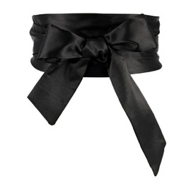 InSomila Women's Sash Belt, Long Sash, Ribbon Belt, Thick Belt, Waist Mark, Women's, Casual, Office, Formal, Black, Decorative, A. Black