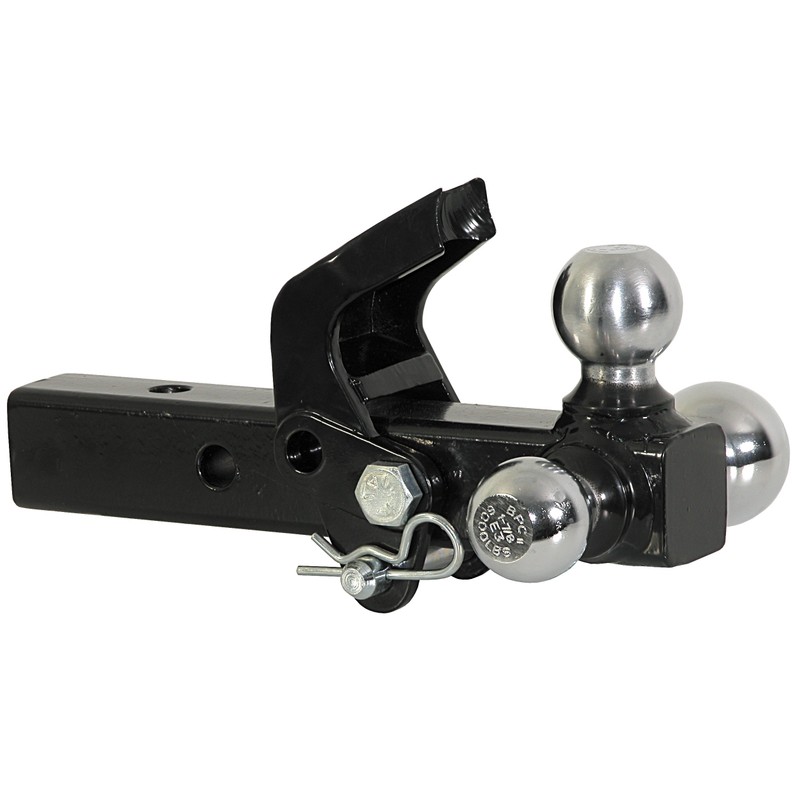 Buyers Products 1802279 Tri-Ball Truck Hitch With Hook, Solid Shank