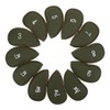 BIUDECO 12pcs Golf Iron Headcovers Thick PU Leather Club Protectors