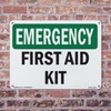 First Aid Kit OSHA Emergency Aluminum Sign 18 Inch x