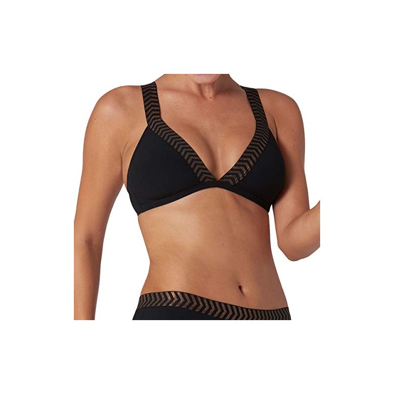 Sloggi Women's Mili Atoll Triangle Bikini Top, black