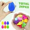 24 PCS Prefilled Easter Eggs with Dinosaur Mochi Squishy, Filled