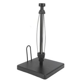 Paper Towel Holder with Damping Effect Stainless Steel Punch Free Single Hand Operable Paper Towel Stand for Home Black Square