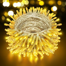 XURISEN 280 LED String Lights,108FT Plug in Christmas Lights Indoor/Outdoor Waterproof, 8 Modes & Memory Twinkle Fairy Lights Decor for Home Party Wedding (Warm White)