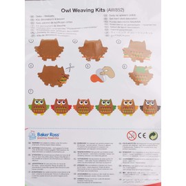 Baker Ross Owl Weaving Set (6 Pieces) - Creative for Children