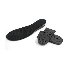 4.5cm 2-Layer Shoe Insoles Air Cushion for Men Height Increase Pad Heel Lift Kit Foot Care (Black, One size)