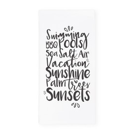 The Cotton & Canvas Co. Summer Favorites Soft and Absorbent Kitchen Tea Towel, Flour Sack Towel and Dish Cloth