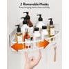 Orimade Corner Shower Caddy with 2 Hooks Wall Mounted Metal