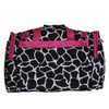 World Traveler 22 Inch Duffle Bag, Fuchsia Trim Giraffe, One