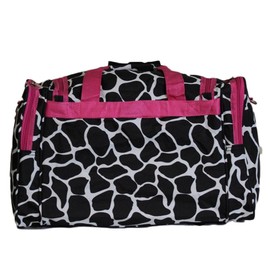 World Traveler 22 Inch Duffle Bag, Fuchsia Trim Giraffe, One Size
