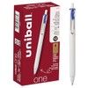 Uniball One - Bolígrafos de gel retráctiles, punta media (0.7