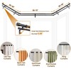 HOTOZON 1 Inch Heavy Duty Double Bay Window Curtain Rod,