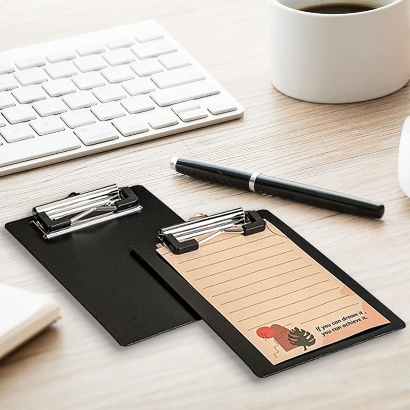 Mini Clipboard, 10 x 15 cm Plastic Clipboard, AZWOOD Small