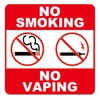 No Smoking No Vaping Sticker 6 x 6 " Vinyl