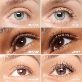 MYSTER ROSEY Mascara for Older Women, Tubing Mascara Black - Lengthening, Volumizing & Curling, Smudge-Proof, Washable, Add Jojoba Oil and Castor Oil,