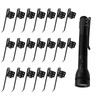 Xinjoduz 20 PCS Replacement Flashlight Clip Black Penlight Clips for