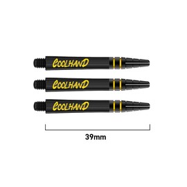 RED DRAGON Luke Humphries Coolhand Nitrotech Dart Stems (Shafts) – Black Intermediate - 2 Sets Per Pack (6 Dart Shafts in total)