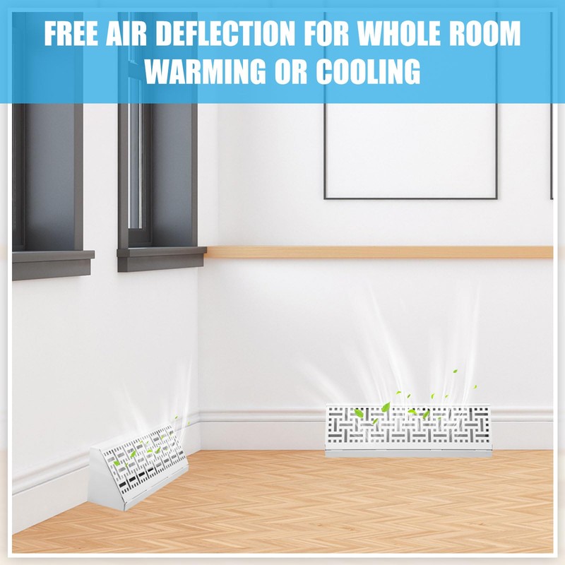 Landhoow 2 Pcs 15 Inch Baseboard Register Diffuser, Vent Covers