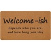 UINI Door Mat Outdoor Indoor Welcome Mats, Welcome-ish Doormat, Non-Slip