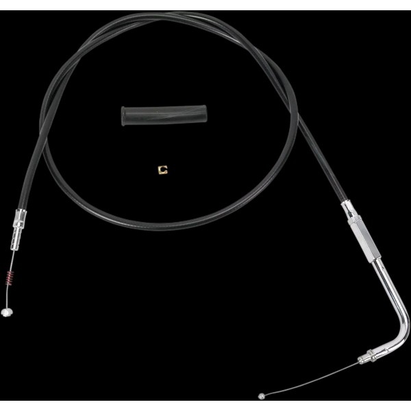 Drag Specialties Alternative Length Black Vinyl Idle Cable 0651-0621
