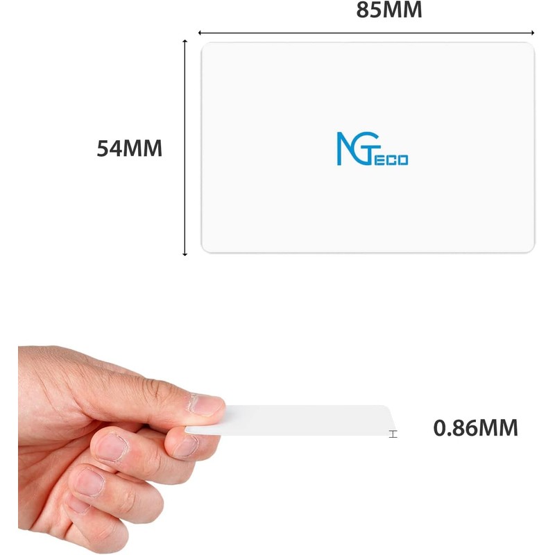 NGTeco 10 PCS RFID Cards for Time Clock, Compatible Time