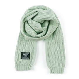PESAAT Knitted Kids Winter Scarf Warm Toddler Boys Scarves Cotton Girl Neck Warmers 3-15 Years (Bean Green)