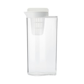 Muji MDC47A2A Horizontal Water Bottle with Strainer, White, Approx. 6.6 gal (2 L)