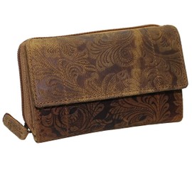 Women's Purse, Wild Leather, in 9 Colours Brown