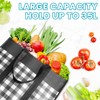WOWBOX Reusable Grocery Bags 35L，Black-10 Pack