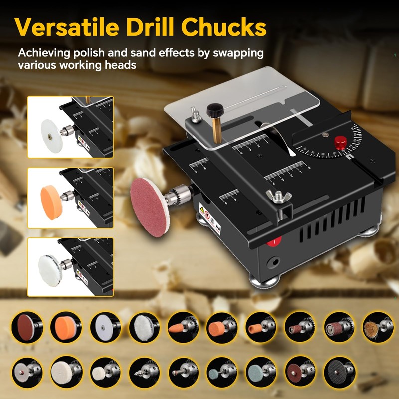 AutoShark Mini Multi-Functional Table Saw, Mini Table Saws for Crafts,