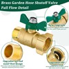 Brass Garden Hose Shut Off Valve 3/4’’GHT Full Flow Water