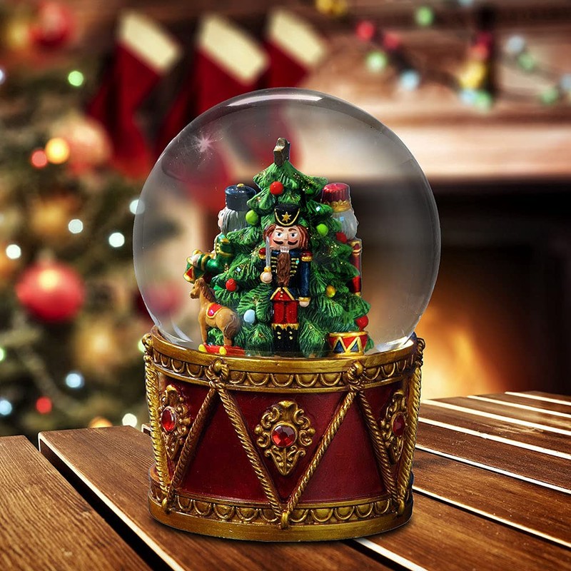 The San Francisco Music Box Company Nutcracker Drum Water Globe