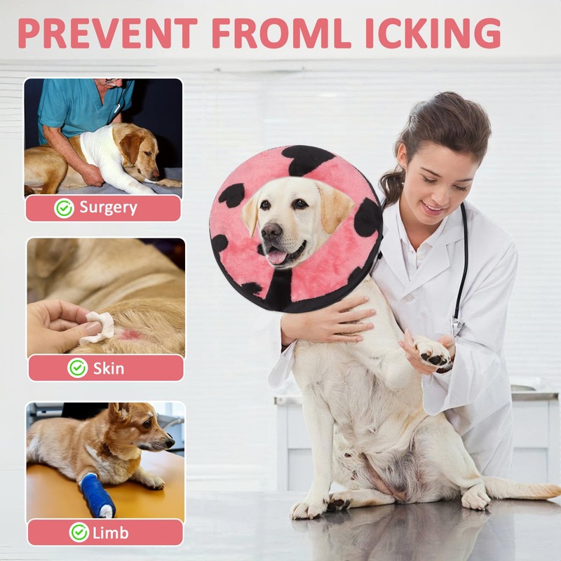 Wsetyy Inflatable Dog Collar for After Surgery (A, S)