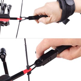 Namvo Archery Wrist Release Compound Bow Release Aids Adjustable Buckle Strap Archery Caplier Shooting Trigger Accessories Black