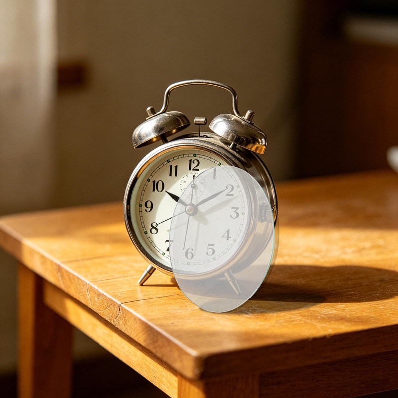 TOMETURE Convex Clock Glass Replacement: 8.2cm/3.2 Inch Round Transparent Dome
