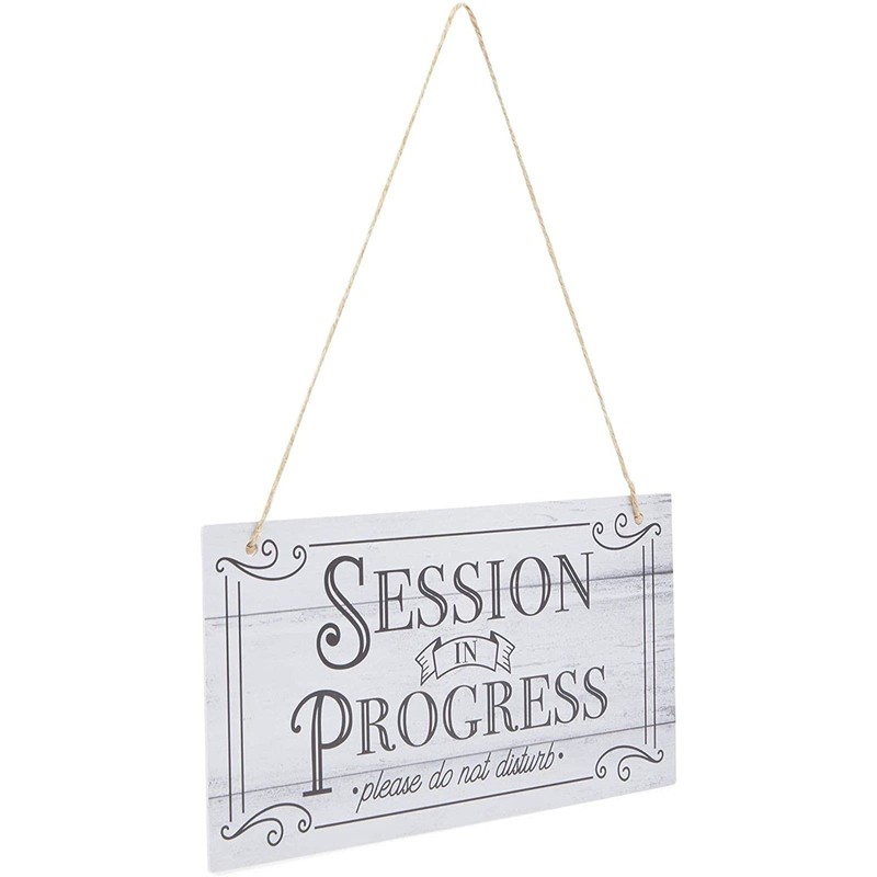 Stockroom Plus Hanging Door Sign for Therapist, Quiet Please Session