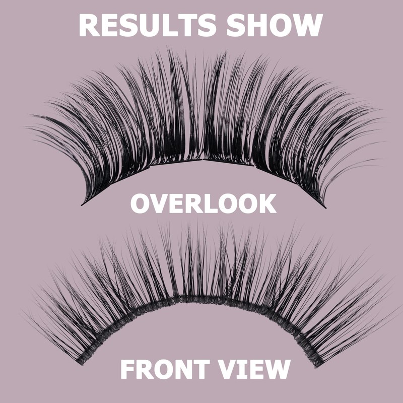 Individual Eyelashes, QUEWEL, Individual Eyelash Clusters, Lashes, C Curl, 10