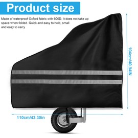 MeYuxg Deichselabdeckung, 600D Universal Deichselhaube Pferdeanhänger für die Anhängerdeichsel und Wohnwagen Wohnmobil,110CM x104CM Deichselhaube mit Reflektierendem Rand, Wasserdicht (Silber)