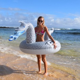 GoFloats Ice Dragon Party Tube Inflatable Raft, Ride into Summer as King of the