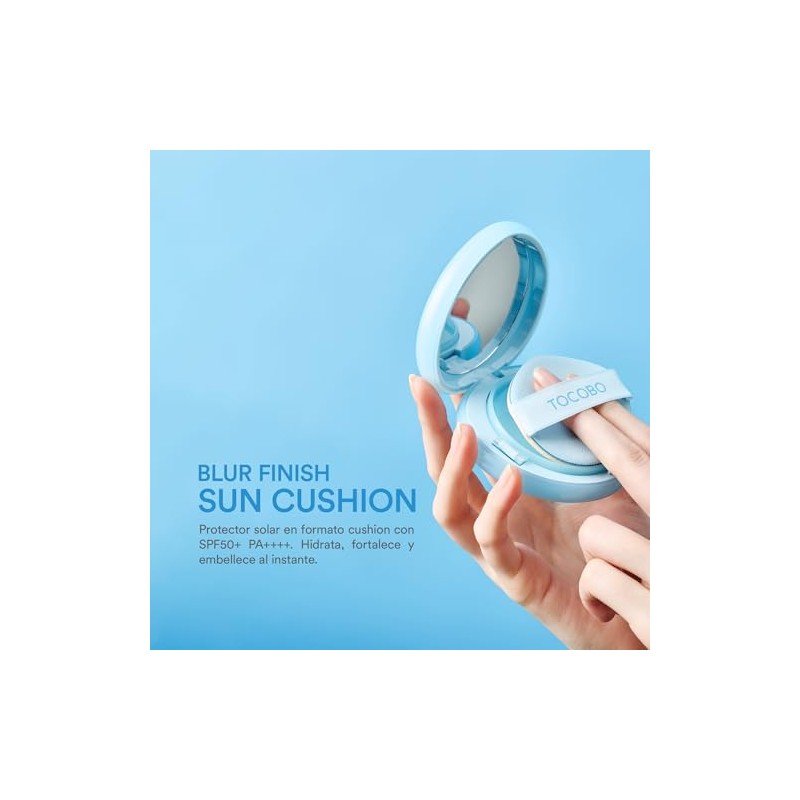 TOCOBO Glow Tone Up Sun Cushion 01 Cotton Blue SPF50+