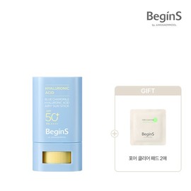 Jeong Saem Mool Jung Saem Mool Begins by Jung Saem Mool Blue Chamomile Hyaluronic Acid Airy Sun Stick + Pore Clear Pads (2 sheets) / 정샘물 비긴스 바이 정샘물 블루 캐모마일 히알루론산 에어리 선 스틱 + 포어 클리어 패드(2매)