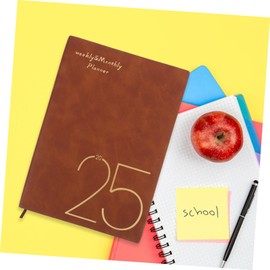 Operitacx 2025 Schedule 2025 Agenda Planner Academic Year Planner Academic Planner Agenda Planner Notebook 2025 Memo Pad Small Scheduler Book 2025 Writing Notepad The Notebook ，pu Brown
