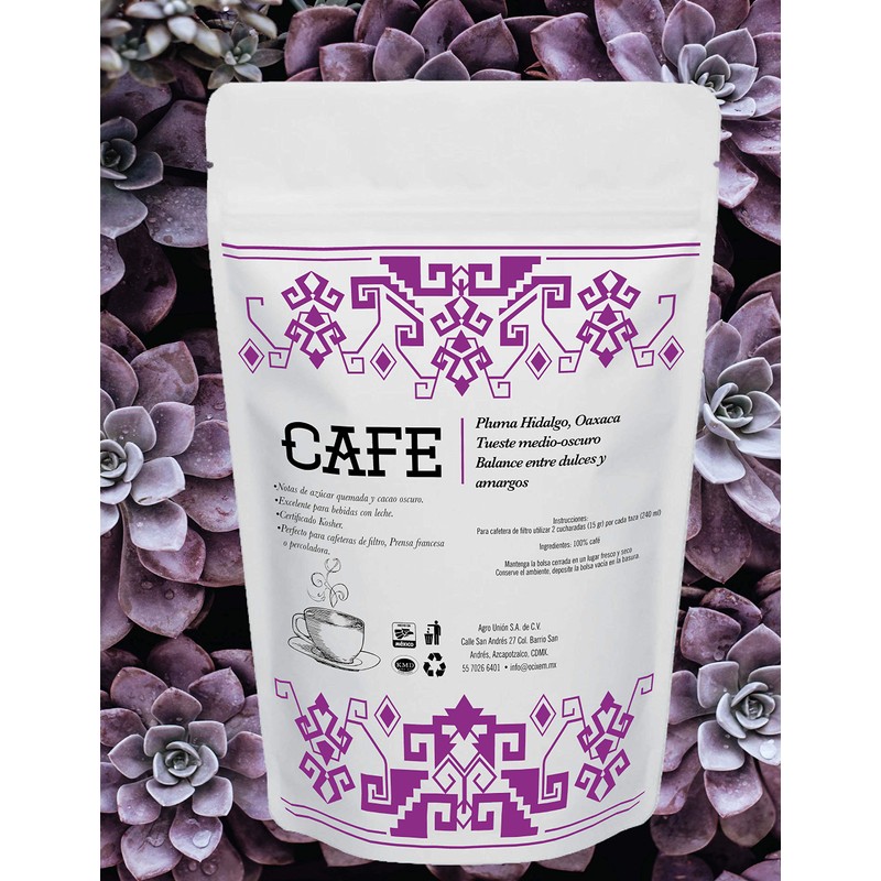 OCIXEM, Café en Grano Pluma Hidalgo, Oaxaca, 454 gramos