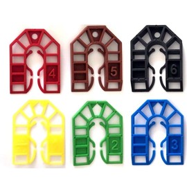 200 MIXED Plastic Small U Shims/Packers/Pails/Horseshoe/Wedge - 55 x 43mm -//////35 of each 1mm/2mm/3mm/4mm/5mm and 25 of 6mm///////