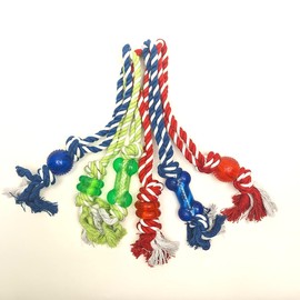 Treasure Gurus Aggressive Dogs Rope Chew Toy Dog Chewers Puppy Toys Pet Tug of War Teething Play Game