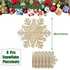 Snowflake Placemats Set of 6,15inch Christmas Placemats Decorations Christmas Table
