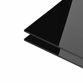 KAITELA Pack of 10 Black Acrylic Sheet 8" x 12" Cast Plexiglass Panel 1/8" Thick (3mm) Plastic Board for Craft Project, Laser Cutting, Photography, Sign