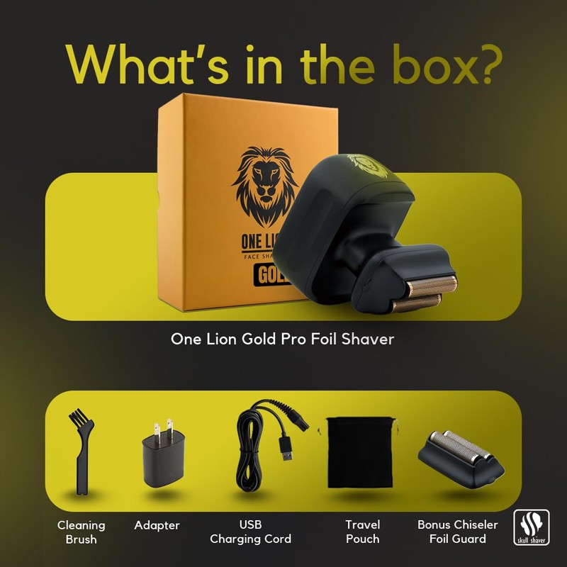 Skull Shaver One Lion Gold PRO Face Shaver for Men