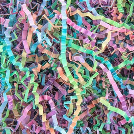 Caleihd 1/2 LB Crinkle Cut Paper Shredded Filler Paper for Gift Baskets Gift Box Confetti Paper Shreds Decoration Stuffing for Birthday, Weddings, Anniversaries, Christmas Wrapping Multi-color